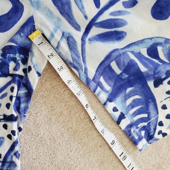 Richards UK Linen Watercolor Old Money  Bermuda Resord Tropical Golf Shorts 38 - Picture 10 of 11